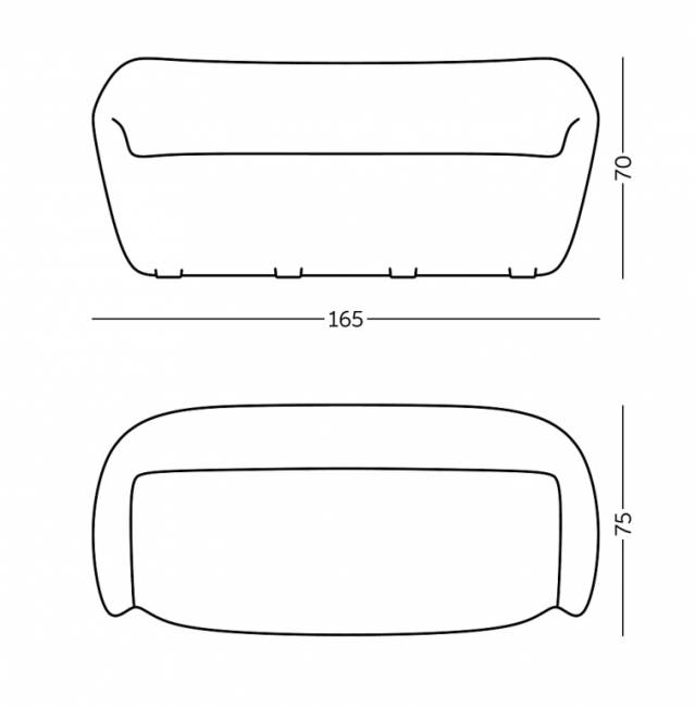 Диван пластиковый двухместный Reborn Standard ирис фиолетовый 1180х800х700 мм Диван пластиковый двухместный Reborn Standard ирис фиолетовый 1180х800х700 мм