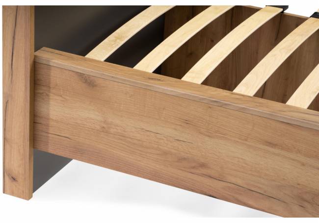 Кровать Клауд 140х200 парящая дуб крафт золотой / антрацит