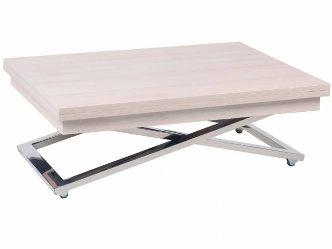 Стол-трансформер Левмар Cross D68/S79 дуб шамони светлый/ опоры нерж.ст. Стол-трансформер Левмар Cross D68/S79 дуб шамони светлый/ опоры нерж.ст.