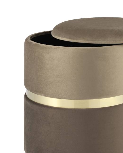 Пуф Кэрри с ящиком велюр коричневый