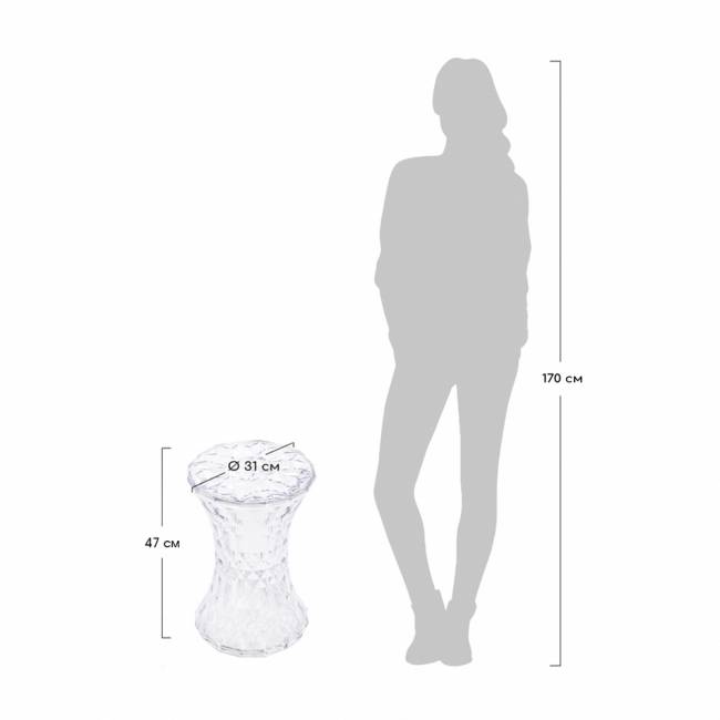 Стул-пуф Stone прозрачный синий Стул-пуф Stone прозрачный синий