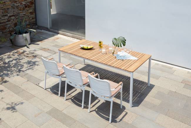 Кресло металлическое с подушкой Armona белый, терракотовый 575х600х820 мм