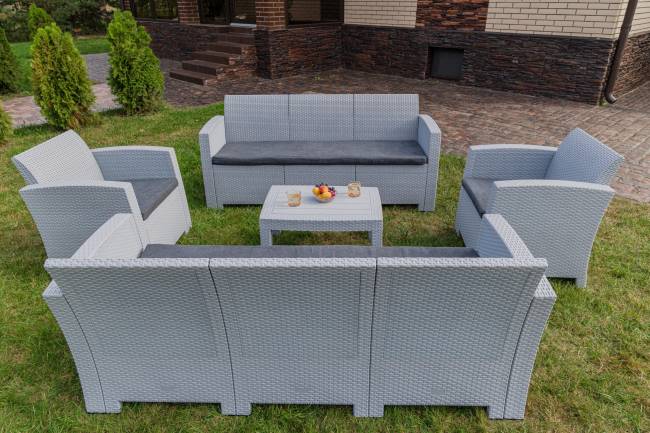 Комплект мебели GRAND LANA XL светло-серый