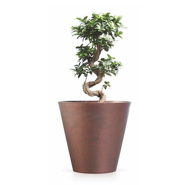 Кашпо для цветов "Prosperplast Tubus", кортен сталь, 28,5л