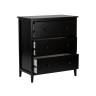 Комод Leset Токе 3 ящ. Чёрный