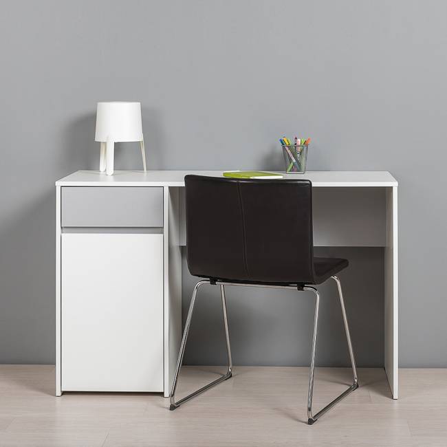 Стол для молодёжной Торонто 12.149 цвет белый шагрень/стальной Стол для молодёжной Торонто 12.149 цвет белый шагрень/стальной