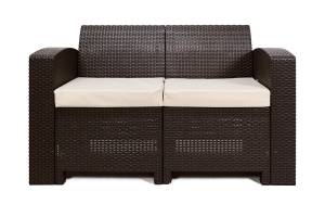 Rattan premium, диван двухместный, венге