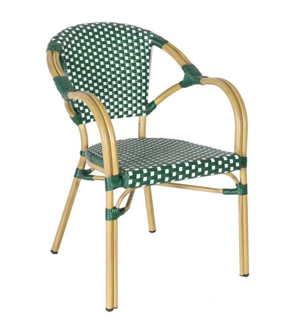 "Кабри" плетеный стул из искусственного ротанга, цвет зеленый "Кабри" плетеный стул из искусственного ротанга, цвет зеленый
