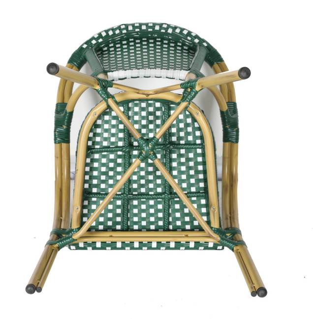 "Кабри" плетеный стул из искусственного ротанга, цвет зеленый "Кабри" плетеный стул из искусственного ротанга, цвет зеленый