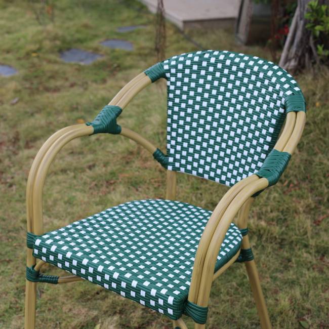 "Кабри" плетеный стул из искусственного ротанга, цвет зеленый "Кабри" плетеный стул из искусственного ротанга, цвет зеленый