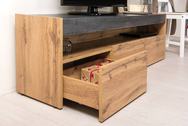 Две тумбы под ТВ 13.272 + 13.272 цвет дуб вотан/интра Две тумбы под ТВ 13.272 + 13.272 цвет дуб вотан/интра