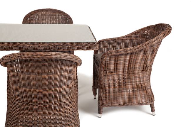 "Фредо" обеденная группа из искусственного ротанга, цвет коричневый "Фредо" обеденная группа из искусственного ротанга, цвет коричневый