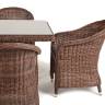 "Фредо" обеденная группа из искусственного ротанга, цвет коричневый "Фредо" обеденная группа из искусственного ротанга, цвет коричневый