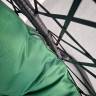 Кресло подвесное Кокон XL (стойка+основание.черн.,корзн.черн.,подуш тём-зеленый)