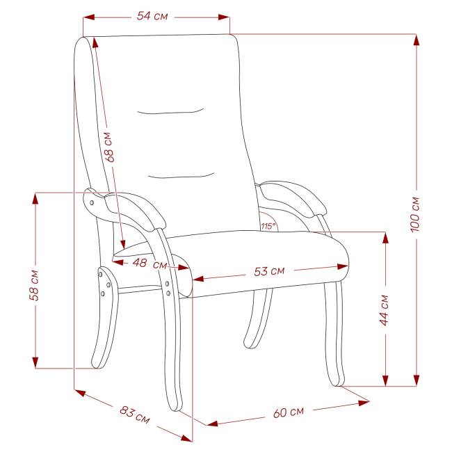 Кресло Leset Дэми Слоновая кость V47 синий