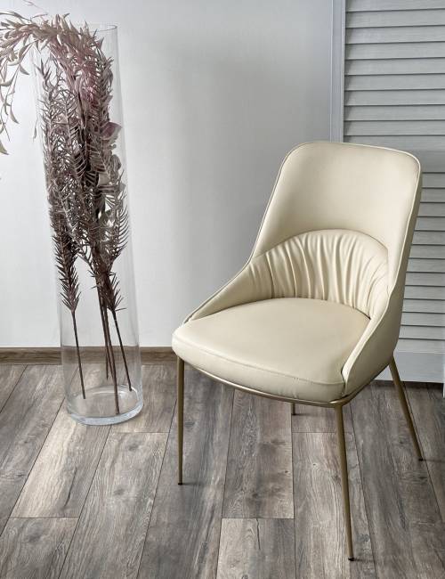 Стул ABRIOLA Milk T1-02, PU / шампань, ®DISAUR