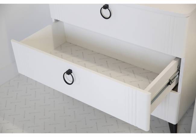 Комод Ева белое дерево / белый матовый