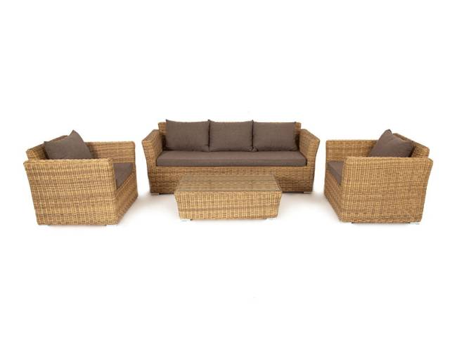 "Капучино" лаунж-зона из искусственного ротанга, цвет соломенный "Капучино" лаунж-зона из искусственного ротанга, цвет соломенный