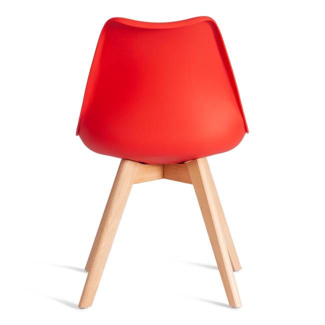 Стул TULIP (mod. 73-1) / 1 шт. в упаковке дерево/пластик/экокожа, 47,5x55x80 см, Красный (Red) красный дерево/пластик/экокожа