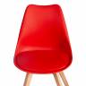 Стул TULIP (mod. 73-1) / 1 шт. в упаковке дерево/пластик/экокожа, 47,5x55x80 см, Красный (Red) красный дерево/пластик/экокожа