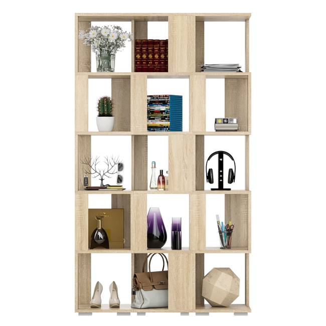 Комплект их 3-х открытых стеллажей цвет дуб сонома