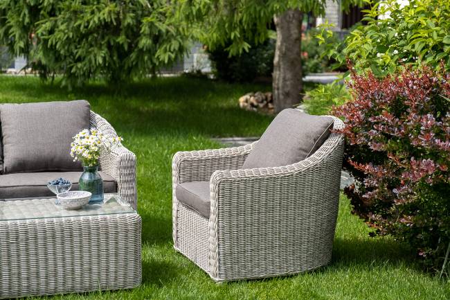 "Кон Панна" лаунж-зона из искусственного ротанга, цвет бежевый "Кон Панна" лаунж-зона из искусственного ротанга, цвет бежевый