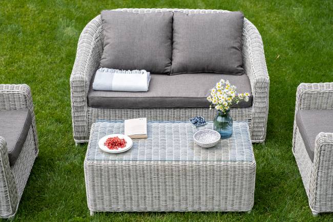 "Кон Панна" лаунж-зона из искусственного ротанга, цвет бежевый "Кон Панна" лаунж-зона из искусственного ротанга, цвет бежевый