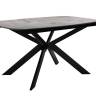 Стол DikLine BK140 Керамика Italian Grey (глянец серый)/подстолье черное/опоры черные