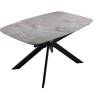 Стол DikLine BK140 Керамика Italian Grey (глянец серый)/подстолье черное/опоры черные