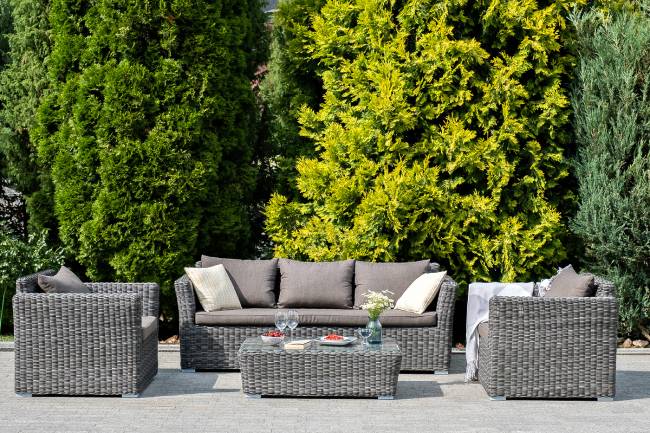 "Капучино" лаунж-зона из искусственного ротанга, цвет графит "Капучино" лаунж-зона из искусственного ротанга, цвет графит