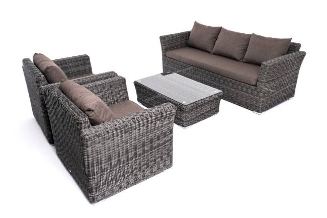 "Капучино" лаунж-зона из искусственного ротанга, цвет графит "Капучино" лаунж-зона из искусственного ротанга, цвет графит