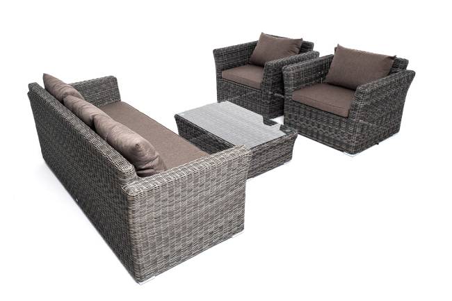 "Капучино" лаунж-зона из искусственного ротанга, цвет графит "Капучино" лаунж-зона из искусственного ротанга, цвет графит