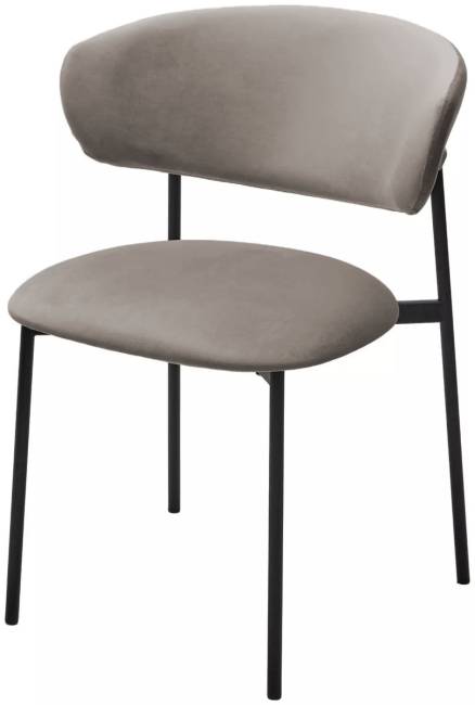 Стул ЛЕОНАРДО H-61 Кварцевый, велюр / черный каркас М-City