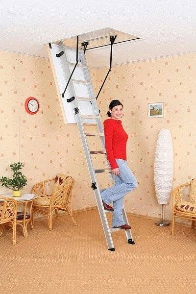 Алюминиевая чердачная лестница Alu-Profi 112х70