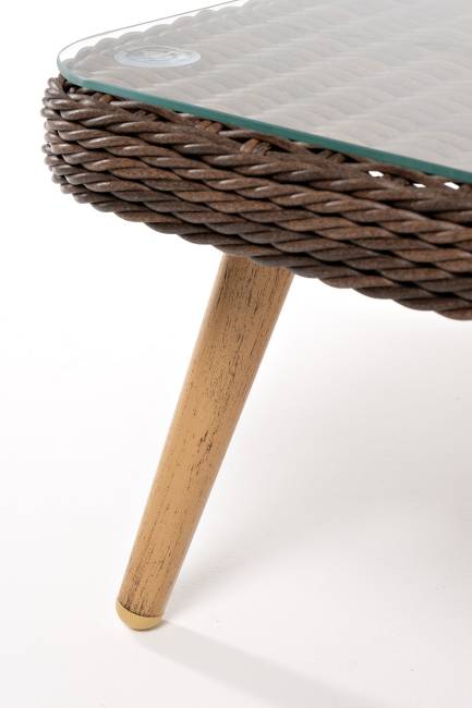 "Прованс" столик журнальный из ротанга, цвет коричневый "Прованс" столик журнальный из ротанга, цвет коричневый