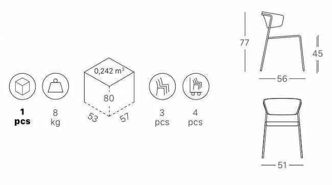 Кресло деревянное Scab Design, Lisa