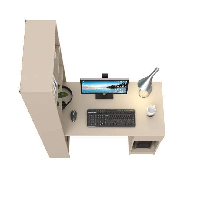 Компьютерный стол со шкафом комбинированным Лайт 10.01 цвет сатин