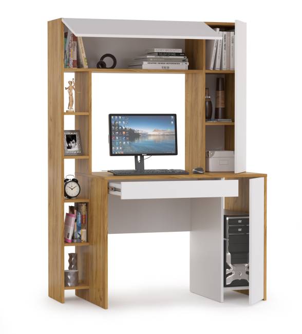 Стол компьютерный Комфорт 12.71 цвет дуб золотой/белый Стол компьютерный Комфорт 12.71 цвет дуб золотой/белый