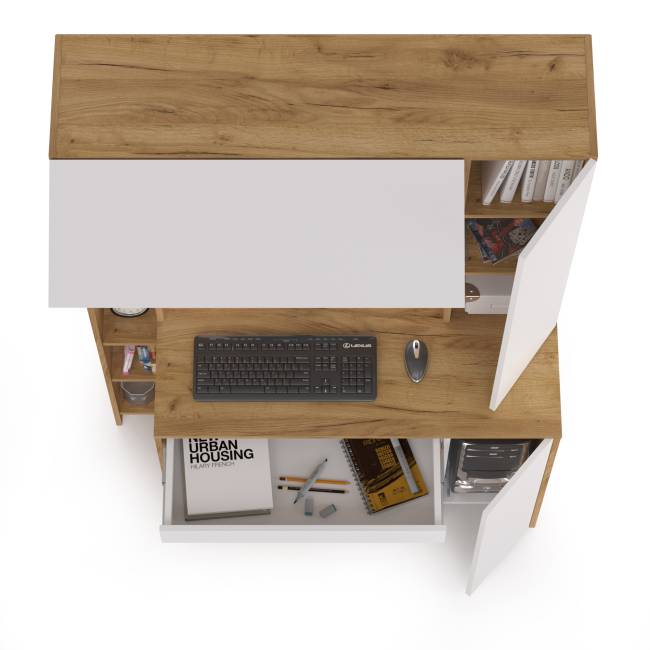 Стол компьютерный Комфорт 12.71 цвет дуб золотой/белый Стол компьютерный Комфорт 12.71 цвет дуб золотой/белый