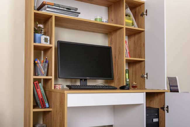 Стол компьютерный Комфорт 12.71 цвет дуб золотой/белый Стол компьютерный Комфорт 12.71 цвет дуб золотой/белый