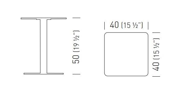 Cтолик приставной Kicki 400х400х500 мм Cтолик приставной Kicki 400х400х500 мм